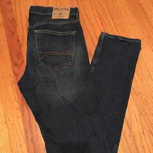 Hollister Men’s Skinny Denim, 34x34, dark wash